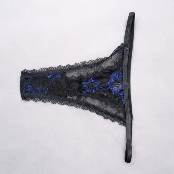 Black Lace Bustier Corset Lingerie Set – Floral Mesh w/ Thong | Size M | New - Picture 7 of 11